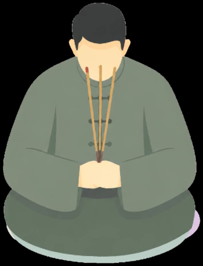 Người quỳ cúng bái